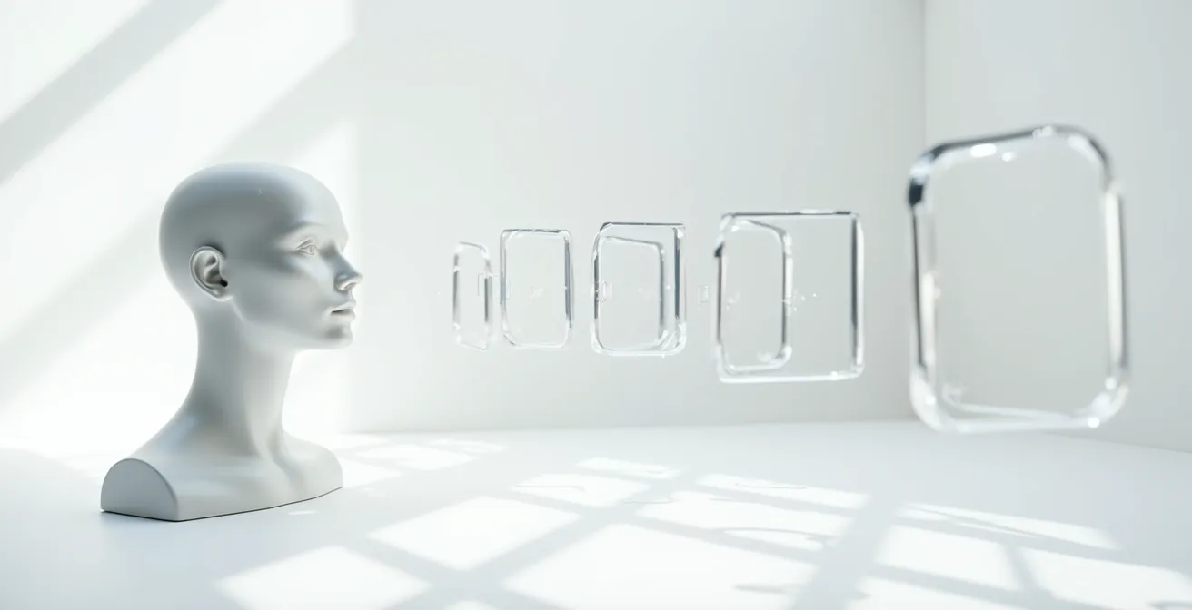 Comparaison visuelle du mouvement correct de la tête versus le mouvement des yeux