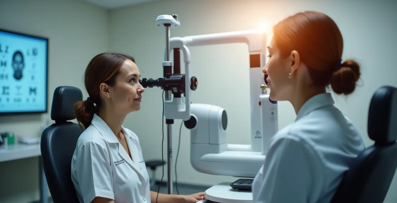 Cabinet d'ophtalmologie moderne avec équipement d'examen de la vue